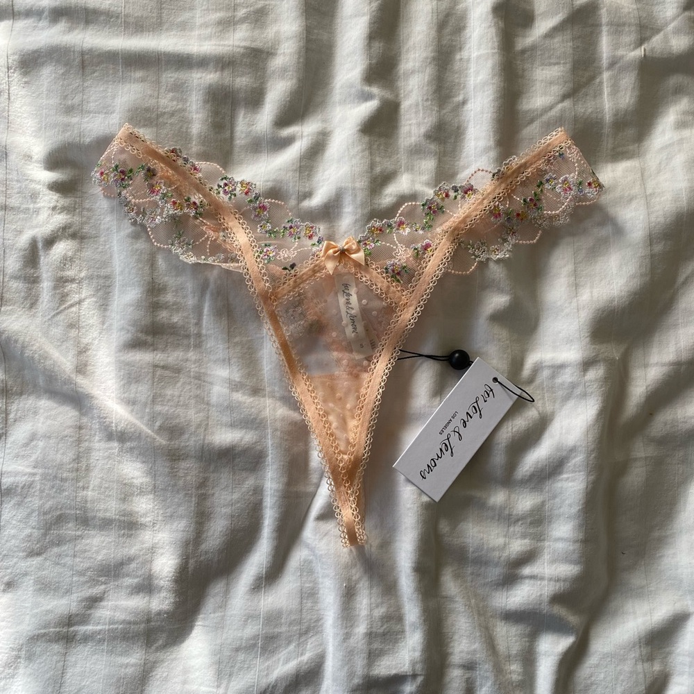VS x FLL Emma Embroidered bra & thong panty set - Picture 6 of 10